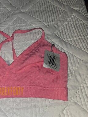 Savage X Fenty Hot Pink Ribbed Bralette